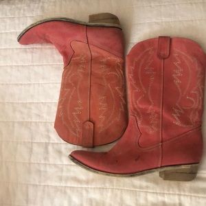 Pink-ish Red Cowboy style boots